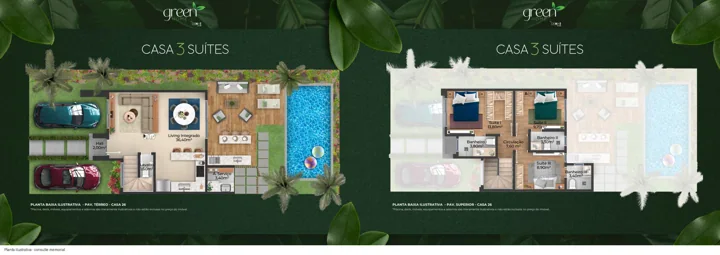 Planta ilustrativa Green Home; abrir para ampliar
