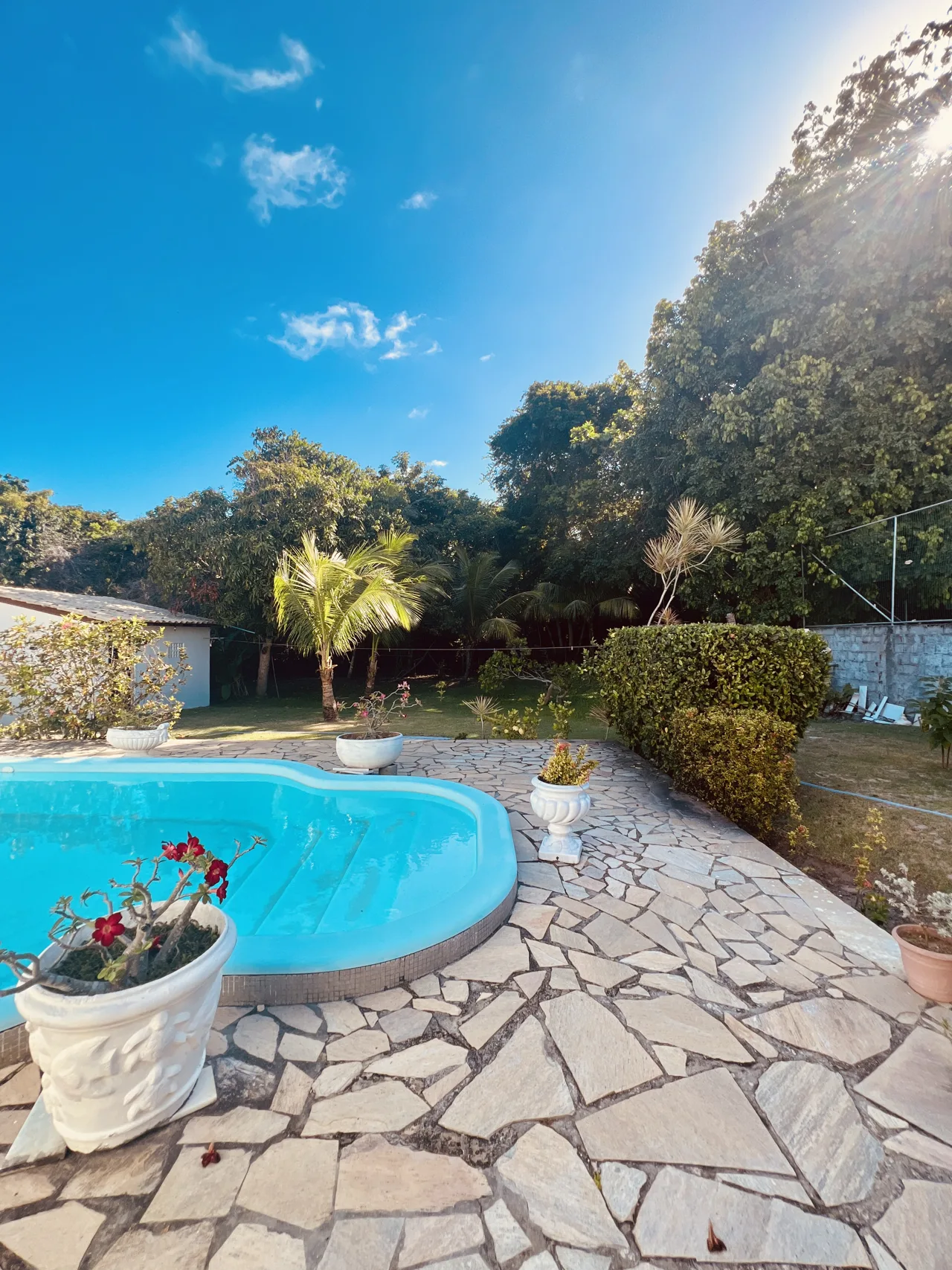 Área da piscina