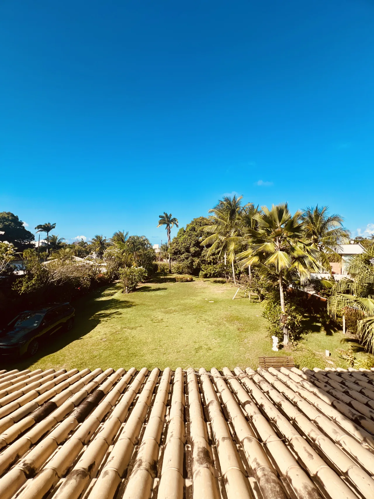 Vista do jardim a partir do piso superior