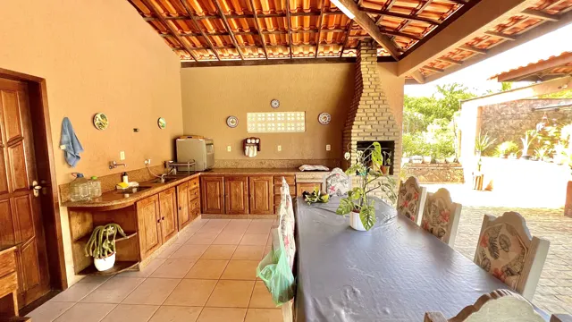 Espaço gourmet com churrasqueira