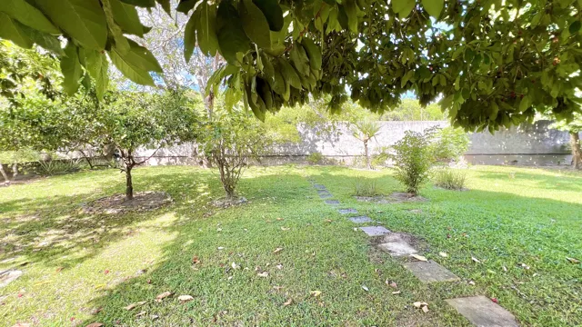 Pomar e jardim