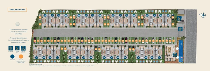 Planta ilustrativa do New Joanes · perspectiva ilustrativa