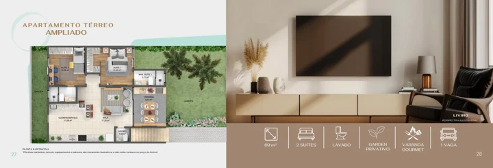 Planta ilustrativa do One Joanes · perspectiva ilustrativa